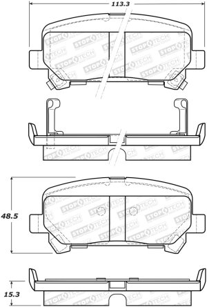 GMC Canyon Brake Pads - Front - Stoptech - Street - `15-`20