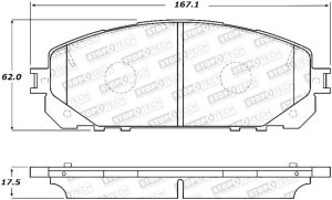 Cadillac CTS Brake Pads - Front - Stoptech - Street - `15-`19