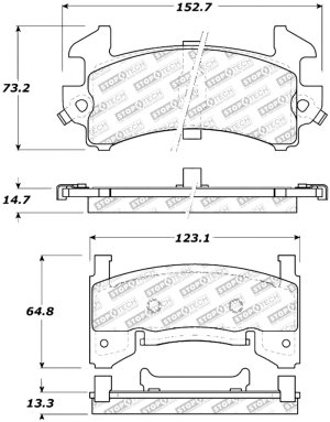 GMC Sonoma Brake Pads - Front - Stoptech - Sport - `91-`03