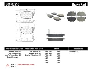 Kia Spectra5 Brake Pads - Rear - Stoptech - Sport - `05-`09