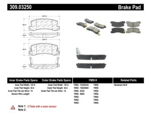 Lexus RX300 Brake Pads - Stoptech - Sport - `99-`03 Lexus RX300 Brake Pads - Stoptech - Sport - `99-`03
