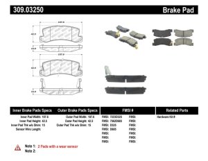 Lexus RX300 Brake Pads - Stoptech - Sport - `99-`03 Lexus RX300 Brake Pads - Stoptech - Sport - `99-`03