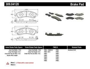 Ford Mustang Brake Pads - Stoptech - StopTech Performance - `94-`04