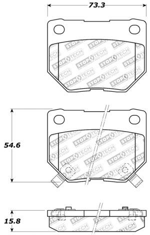Subaru Impreza Brake Pads - Rear - Stoptech - Sport - `06-`07