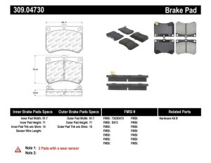 Ford Escort Brake Pads - Front - Stoptech - Sport - `91-`03