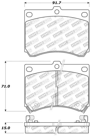 Ford Escort Brake Pads - Front - Stoptech - Sport - `91-`03