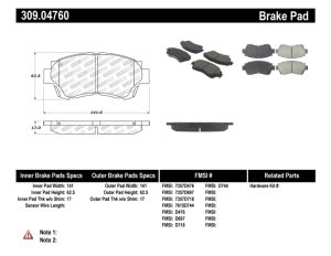 Toyota Sienna Brake Pads - Stoptech - Performance Sport - `98-`03
