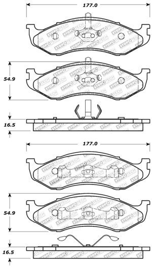 Jeep TJ Brake Pads - Rear - Stoptech - Sport - `97-`06 Jeep TJ Brake Pads - Rear - Stoptech - Sport - `97-`06