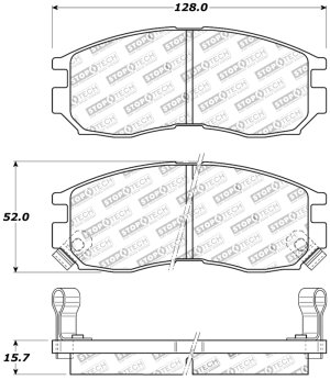 Chrysler Sebring Brake Pads - Front - Stoptech - Sport - `95-`05