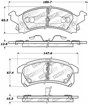 Pontiac Sunfire Brake Pads - Front - Stoptech - Sport - `95-`05