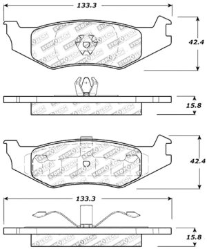 Chrysler Concorde Brake Pads - Stoptech - ST Sport - `93-`04