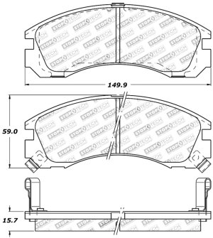 Mitsubishi Galant Brake Pads - Stoptech - ST Sport - `91-`00 Mitsubishi Galant Brake Pads - Stoptech - ST Sport - `91-`00