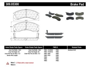 Mitsubishi Outlander Brake Pads - Stoptech - ST Sport - `05-`06