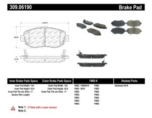 Lexus SC430 Brake Pads - Front - Stoptech - Sport - `02-`10