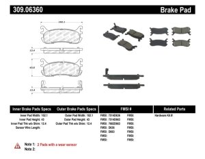 Mazda Miata Brake Pads - Rear - Stoptech - Sport - `94-`02 Mazda Miata Brake Pads - Rear - Stoptech - Sport - `94-`02
