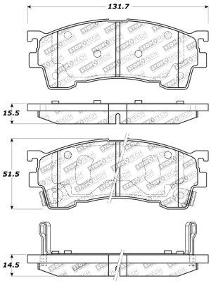 Mazda 626 Brake Pads - Front - Stoptech - Sport - `93-`02