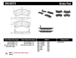 Mazda Protege Brake Pads - Front - Stoptech - Sport - `99-`03