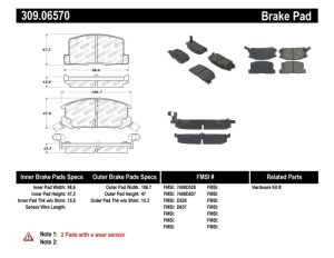 Toyota MR2 Brake Pads - Rear - Stoptech - Sport - `00-`05
