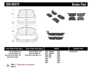 Toyota MR2 Brake Pads - Rear - Stoptech - Sport - `00-`05