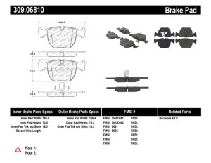 BMW 530i Brake Pads - Front - Stoptech - Sport - `01-`03