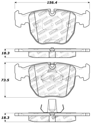 BMW 740i Brake Pads - Front - Stoptech - Sport - `95-`01