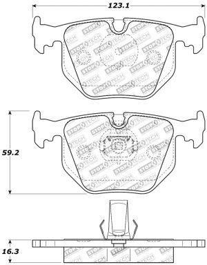 Land Rover Range Rover Brake Pads - Stoptech - Sport - `03-`05