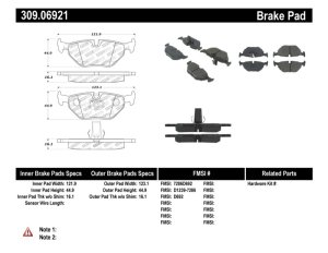 BMW 528i Brake Pads - Stoptech - Sport - `96-`00 BMW 528i Brake Pads - Stoptech - Sport - `96-`00