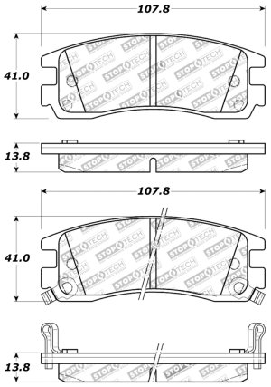Buick Rendezvous Brake Pads - Front - Stoptech - Sport - `02-`07