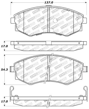 Nissan Sentra Brake Pads - Front - Stoptech - Sport - `00-`06 Nissan Sentra Brake Pads - Front - Stoptech - Sport - `00-`06