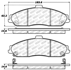 Pontiac GTO Brake Pads - Front - Stoptech - Sport - `05-`06
