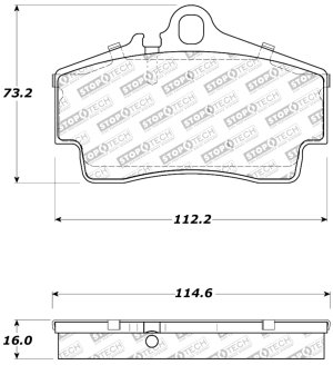 Porsche Boxster Brake Pads - Rear - Stoptech - Sport - `97-`12 Porsche Boxster Brake Pads - Rear - Stoptech - Sport - `97-`12