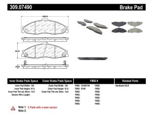 Pontiac Firebird Brake Pads - Stoptech - Sport - `98-`02