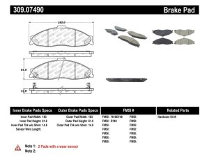 Pontiac Firebird Brake Pads - Stoptech - Sport - `98-`02