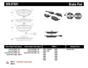 Volkswagen Golf Brake Pads - Stoptech - Sport - `99-`14 Volkswagen Golf Brake Pads - Stoptech - Sport - `99-`14