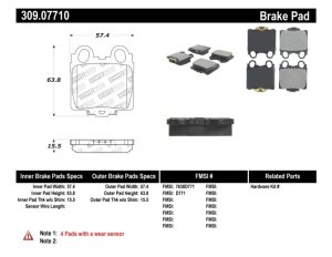 Lexus GS430 Sport Brake Pads - Rear - Stoptech - StopTech Performance - `01-`05 Lexus GS430 Sport Brake Pads - Rear - Stoptech - StopTech Performance - `01-`05