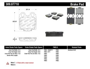 Lexus GS430 Sport Brake Pads - Rear - Stoptech - StopTech Performance - `01-`05 Lexus GS430 Sport Brake Pads - Rear - Stoptech - StopTech Performance - `01-`05