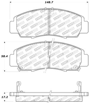 Acura RL Brake Pads - Front - Stoptech - Sport - `99-`04