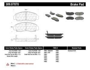 Acura TSX Brake Pads - Front - Stoptech - Sport - `04-`10 Acura TSX Brake Pads - Front - Stoptech - Sport - `04-`10