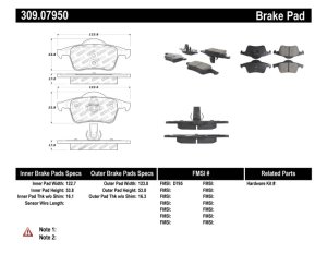 Volvo S80 Brake Pads - Rear - Stoptech - Sport - `99-`06 Volvo S80 Brake Pads - Rear - Stoptech - Sport - `99-`06