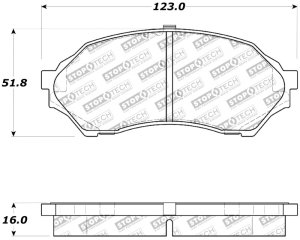 Mazda Protege Performance Brake Pads - Stoptech - Sport, Para-aramid (Kevlar) Composite - `99-`01 Mazda Protege Performance Brake Pads - Stoptech - Sport, Para-aramid (Kevlar) Composite - `99-`01