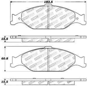 Ford Mustang Brake Pads - Stoptech - Sport Brake Pads with Shims and Hardware - `99-`04