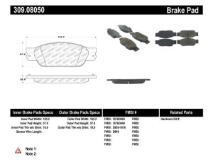 Ford Thunderbird Brake Pads - Stoptech - Sport - `02-`05