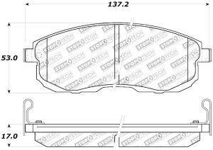 Nissan Sentra Brake Pads - Front - Stoptech - Sport - `07-`10