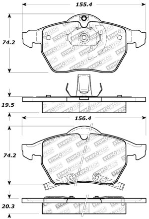 Saab 9-5 Brake Pads - Stoptech - Sport - `99-`10 Saab 9-5 Brake Pads - Stoptech - Sport - `99-`10