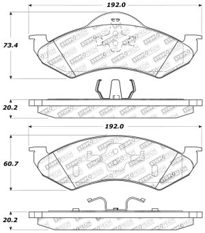 Dodge Durango Brake Pads - Rear - Stoptech - StopTech Sport Brake Pads w/Shims - `00-`02 Dodge Durango Brake Pads - Rear - Stoptech - StopTech Sport Brake Pads w/Shims - `00-`02