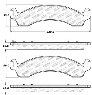 Dodge Ramcharger Brake Pads - Rear - Stoptech - Sport - `00-`01