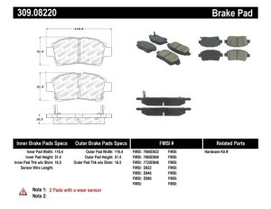 Toyota MR2 Spyder Brake Pads - Front - Stoptech - Sport - `00-`06