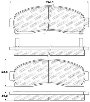 Mazda B2300 Brake Pads - Rear - Stoptech - Sport - `03-`10 Mazda B2300 Brake Pads - Rear - Stoptech - Sport - `03-`10