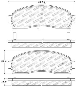 Mazda B4000 Brake Pads - Rear - Stoptech - Sport - `03-`10