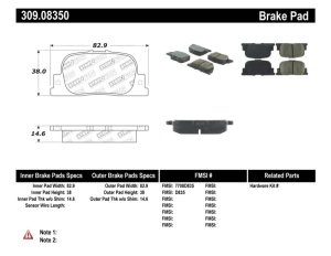 Scion tC Brake Pads - Rear - Stoptech - Sport - `05-`10 Scion tC Brake Pads - Rear - Stoptech - Sport - `05-`10